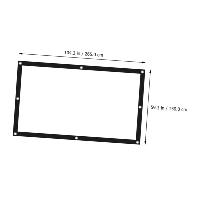 KONTONTY Portable Crease Projector Screen Foldable Movie Screen for Indoor