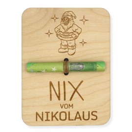 ZUKLA Nix Gift Christmas 12 x 9 cm - Money Gift Packaging Christmas Wood - An Original Idea to Give Money - Money Gift Christmas