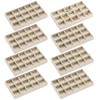 Highergo 8 Pcs Velvet Jewelry Trays Stackable Drawers Organizer Ring