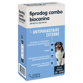 Biocanina Fiprodog Combo Large Dogs 20 to 40 kg 3 Pipettes
