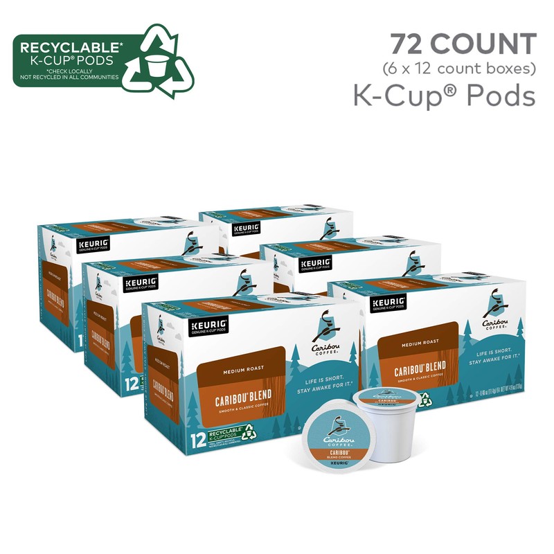 Caribou Coffee Caribou Blend Keurig Single-Serve K-Cup Pod, Medium Roast