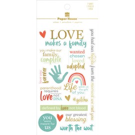 Paper House Productions Adoption Baby Family Clear Sticker, Multi