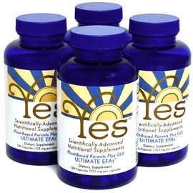 Fish Oil Omega 3 Supplements Alternative-YES Omega 3 & 6 Fatty Acid - Burpless, Plant Based - DHA, EPA, SDA - Cholesterol, Heart, Skin, Energy, Eyes, Immunity Support by YES (4 x 120 Gel caps)