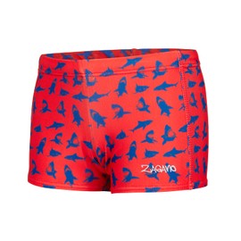 Zagano Children's Swimming Trunks Boys Swimwear Size 116-164 cm Made in EU, Red Black Shark
