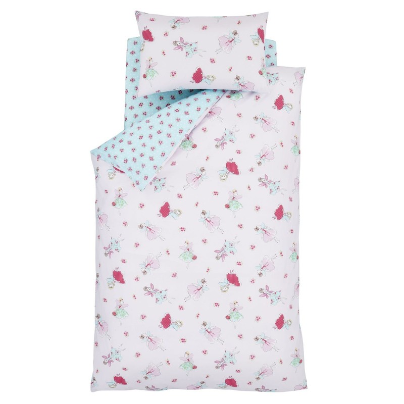 Catherine Lansfield Fairies Easy Care Double Fitted Sheet Pink