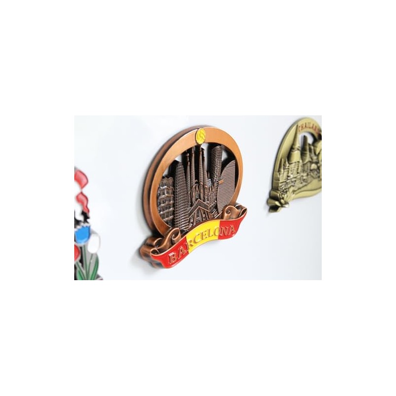 Barcelona (Spain) - 3D Metal Fridge Magnet for Kitchen Refrigerator
