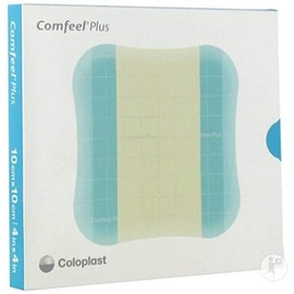 Comfeel Plus Hydrocolloid Dressing 4 x 4" Square Film Backing 33110 10 per Box