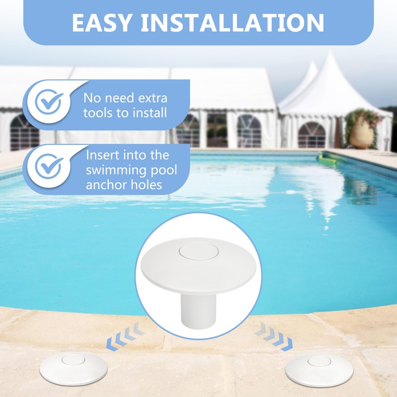 PROSOCOOL Pool Anchor Sockets Cover for Pool Ladder Railing Bases,