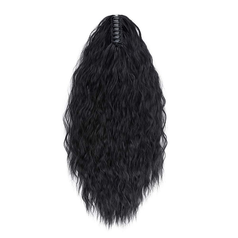 24" Corn Wave Ponytail Extension Claw Clip on Ponytails Wavy