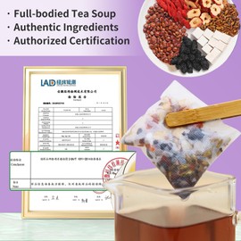 Baihuatang Good Night Sleep Tea 450g(5g*90 Bags) with Poria Cocos Sour Jujube Dried Mulberries Goji Berry Barley Jujube slices Caffeine Free Soothes Rest Wellness 酸枣仁茯苓助眠茶