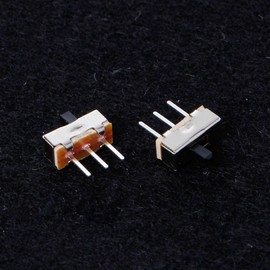 SUCHUANGUANG 10pcs 2 Position ON/OFF SPDT 1P2T 3-Pin Piece B Panel Mini Vertical Slide Switch SS12D00G3 Slide Switch