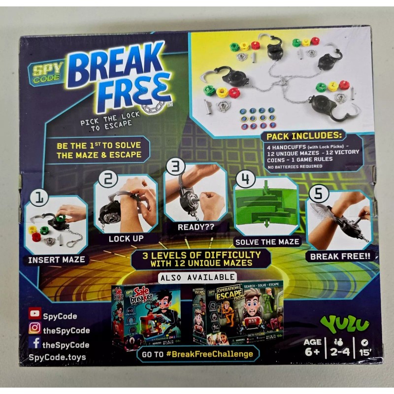 Spy Code Break Free Board Game "Pick The Lock To