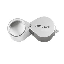 AIMALL 20x 21mm Glass Jewellers Loupe Magnifier with Metal Body – High-Clarity Optical Glass Lens for Jewelry, Coins, Stamps, Watches, and Antiques