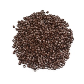 1000pcs Micro Ring Links 4.0*2.7mm Hair Ring Hair Extension Tool Hair Beads Micro Ring Link Wig Beads (Brown)