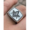 Solid 925 Sterling Silver Mens Masonic Ring - Plain Freemason