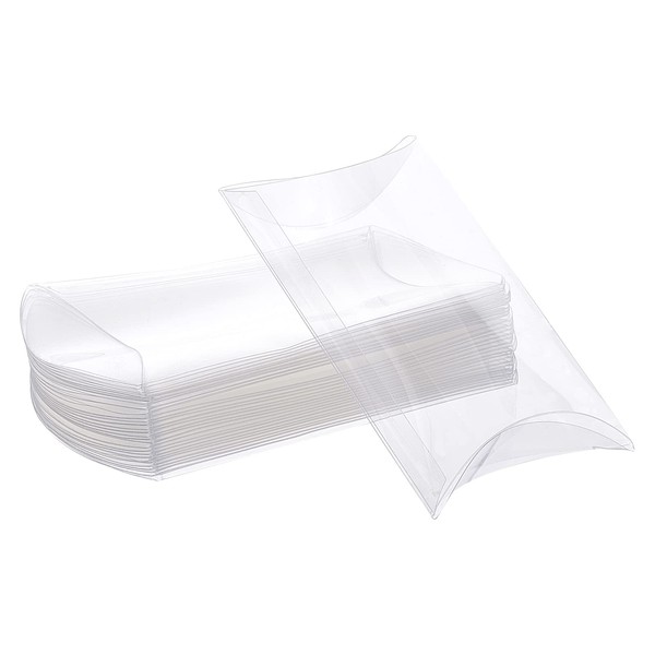 BENECREAT - Caja de regalo de plástico transparente de PVC para regalo de boda, fiesta de cumpleaños, 30 unidades de 5.5 x 3.5 x 1.2 pulgadas