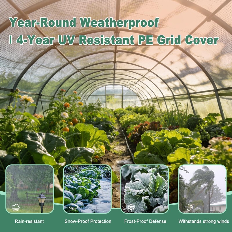 FORTHBEYOND 8ft×30ft Greenhouse Plastic Sheeting 16MIL - 4 Year UV