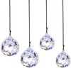 Pack of 4 Crystal Suncatchers, Decorative Pendants, Rainbow, Window, Window