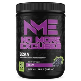 NME No More Excuses, BCAA, Branched Chain Amino Acids, Nutritional Supplements (325 Grams, Grape)