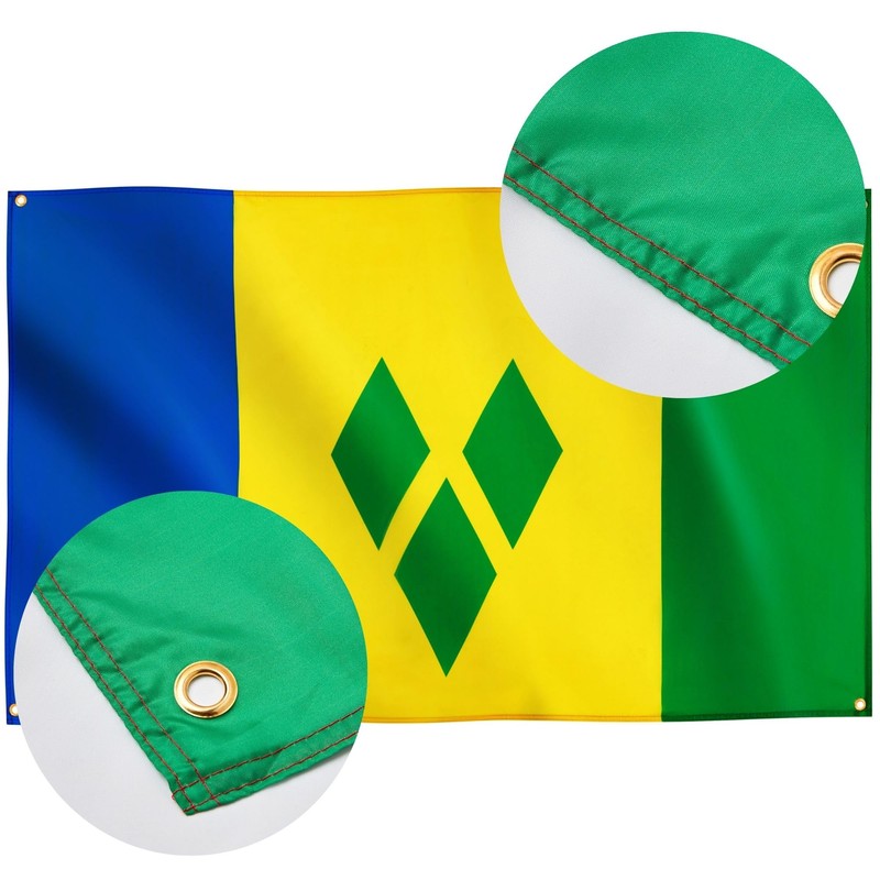 Runesol St Vincent and the Grenadines Flag, 91x152cm, 3ft x