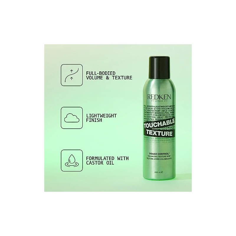 REDKEN Touchable Texture, Volumising Foam for Long-Lasting Shine and a