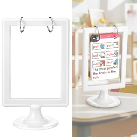Geelin 4.1 x 5.8 Inches Mini Anchor Chart Holder Desktop Anchor Chart Storage Double Sided Card Display for Holding Alphabet Number Vocabulary Card Organization Interactive Displays