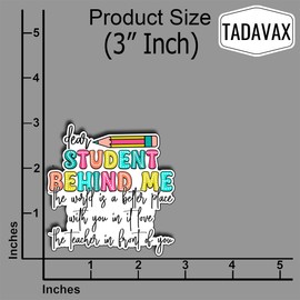 (3Pcs) Student Behind Me Sticker - Funny Classroom Humor Sticker for Students and Teachers, Perfect for Laptops, Water Bottles, Notebooks, Great Gifts Teaching - Christmas Thanksgiving 3x2.8 Inch