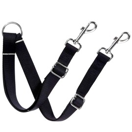 SunGrow 16-24" Adjustable Double Dog Walker Leash, Lightweight Dual Lead with 360° Swivel Zinc-Alloy Clips, Durable Polypropylene Strap, Fits Small to Medium Breeds, Ideal for Daily Walks & Training