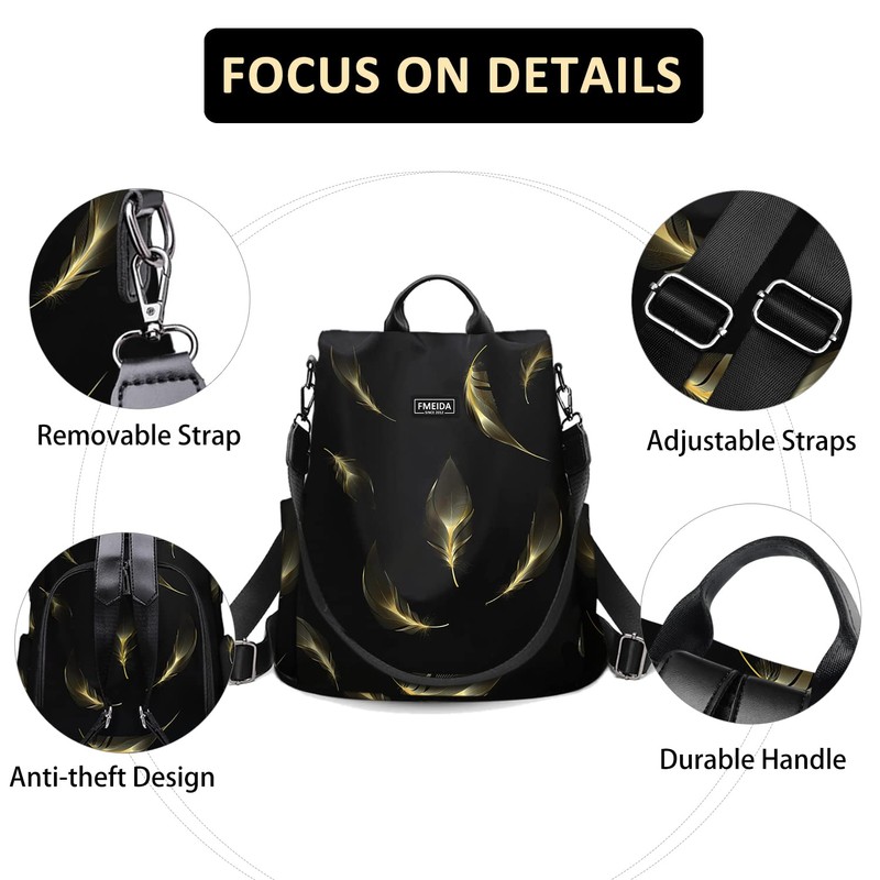 Fmeida Backpack Womens Anti Theft Travel Rucksack Shoulder Bag Ladies