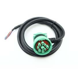 WISDOMHOOD SAE J1939 - Cable de coleta de 9 pines macho y hembra a extremo abierto de 6 pies para camión Freightliner