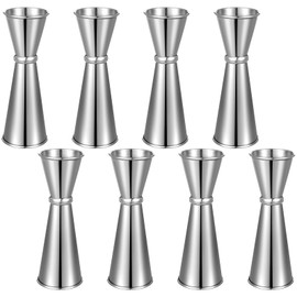 9 Pieces Jigger for Bartending Cocktail Jigger 2 oz 1 oz, 304 Stainless Steel Shot Glass Measuring Cup Shot Measure Jigger Double Jigger for Bartender Bar Supplies
