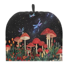 ASQVTIFE Mushroom Teapot with Tea Warmer Tea Cozy for Teapot Insulated Teapot with Infusers for Loose Tea Pot Cover Tea Pot Cover for Keeping Warm Tea Pot Loose Leaf Tea Warmers for Teapot