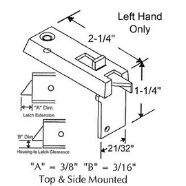White Tilt Window Latch for Better Bilt - Left Hand ONLY