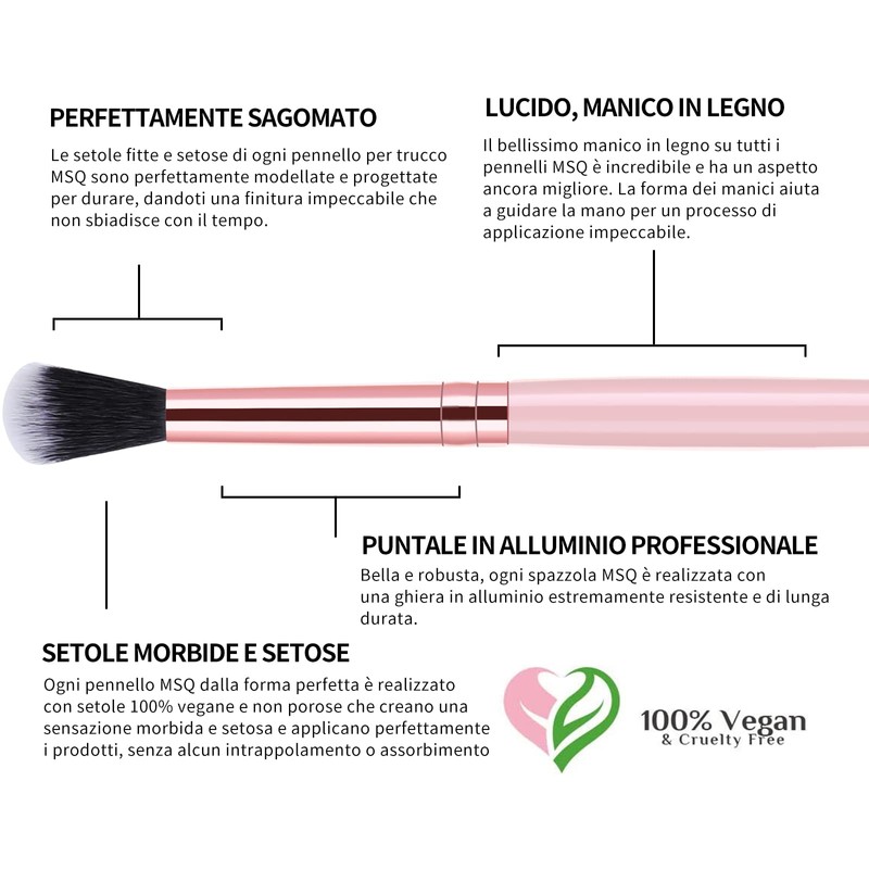 MSQ Eyeshadow Brush Set 8 Pieces Eye Make Up Brush