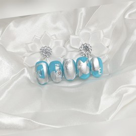 Celine OX handmade nail tips - Short stiletto / 셀린OX 수제네일팁 - 숏스틸레토