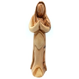 Zuluf Virgin Mary Statue 7.5" - Hand Carved Olive Wood Bethlehem Catholic Christian Nativity Decor MAR024