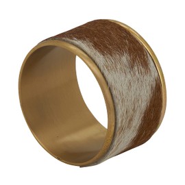 Cow Hide Napkin Rings (Set of 4)