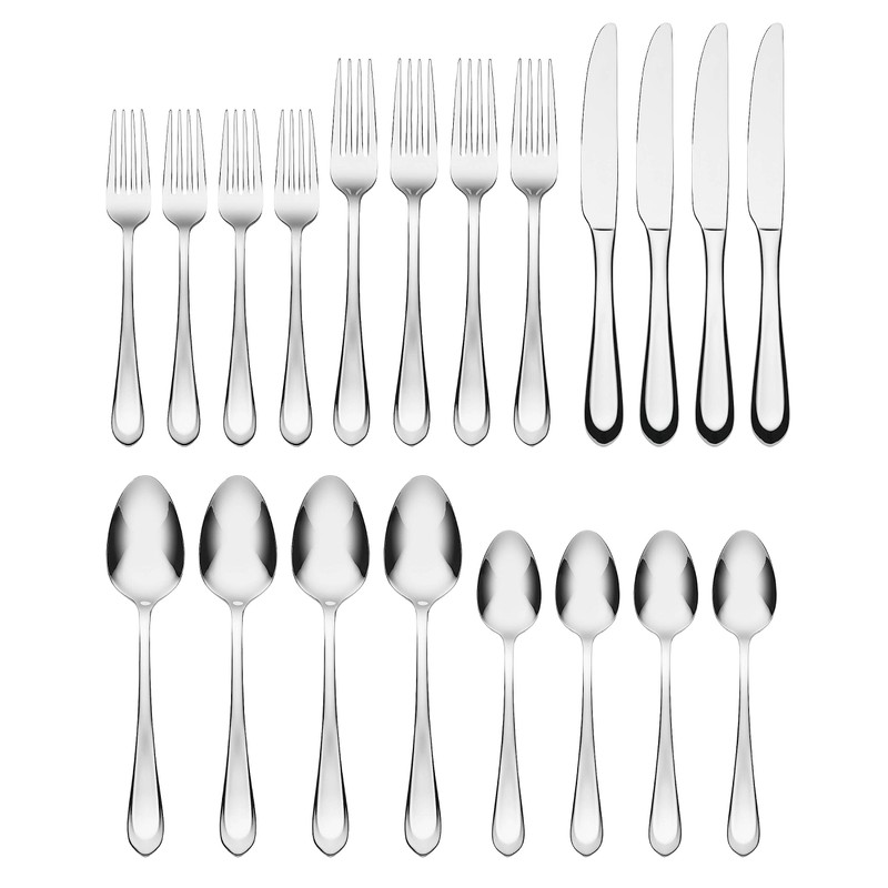 Hampton Forge 895329 Alesey Mirror 20 Piece Everyday Flatware Set,