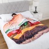 BATTILO HOME 71 Inch Hamburger Blanket Adult Size, for Women,