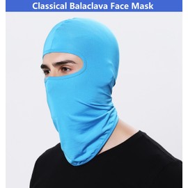 Balaclava Ski Mask Head Mask Full Face Mask Windproof Face Cover Sun UV Protection Scarf Men Women Outdoor Sport Cycling Cap (Blue)