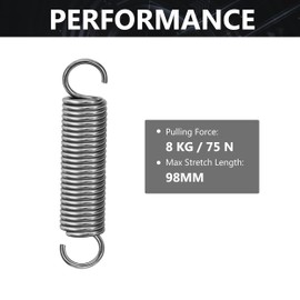 GUNGY Tension Springs with Hooks Stainless Steel Tension Spring 70 mm Outer Diameter 14 mm Wire Diameter 1.8 mm Maximum Tensile Force 8 kg 1.8 x 14 x 70 mm 4 Pieces