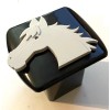 Horse Head in 3d - Black with White - 2