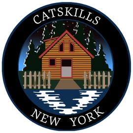 Cabin by The Lake - Catskills - New York 3.5" Car Truck Decal Sticker Vacation Souvenir Travel Adventure Theme Novelty Applique