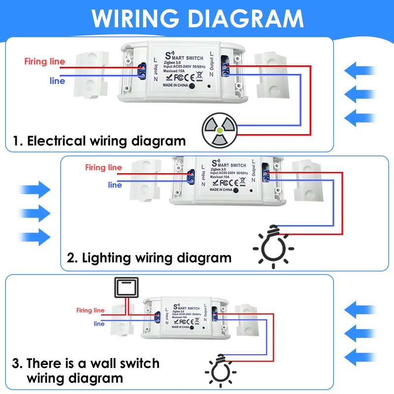 WiFi Smart Relay Switch 10A 2200W Remote Control Smart Scheduled