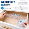 4-Pack Adjustable Drawer Dividers - Clear Expandable Organizers for Drawers,