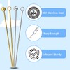 Fidqiog 20 Pcs Stainless Steel Cocktail Shaker Toothpicks, 2 Colors