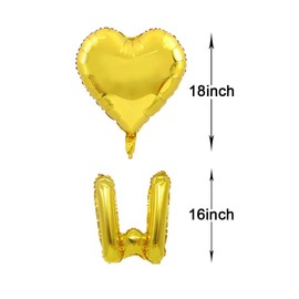 AnnoDeel WE WILL MISS YOU Letter Balloons Banner, 16inch Gold We Will Miss You Letter Mylar Balloons Gold Heart Balloons for Going Away Goodbye Retirement Farewell Party Graduation Decorations
