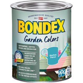 Bondex Bondex Garden Colors Starkes Petrol 0,75 L fr 9 m2 | Halbdeckende Farbe | Vintage-Flair | Dekorative Holzfarbe | seidenmatt | Holzlasur