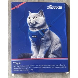 Halypet Cat Harness and Leash Set Escape Proof Soft Adjustable Size Medium Black
