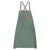sourcing map Canvas Chef Aprons 75x68cm Adjustable Strap Waterproof Cross